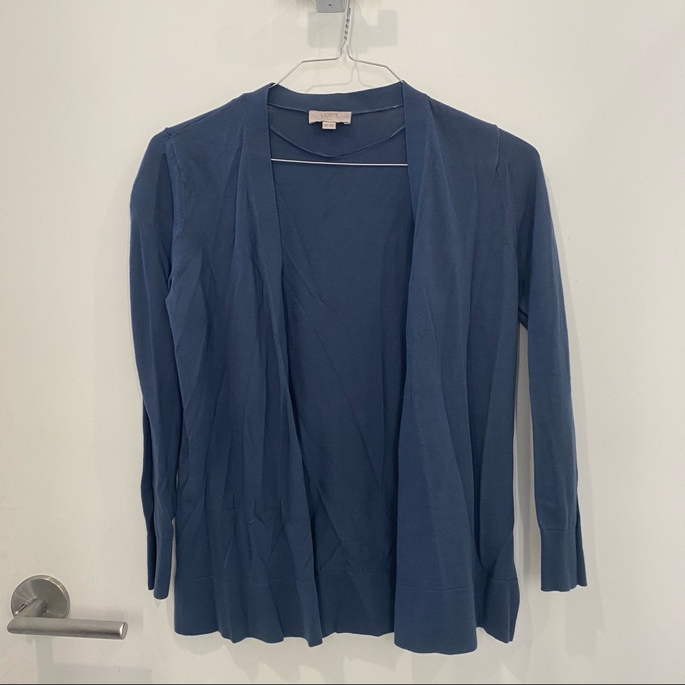 Blue cardigan